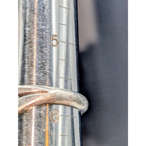 Vtg Southwestern Oblong Mother of Pearl Split Shank 925 Sterling Ring Size 5.75 - Picture 5 of 9